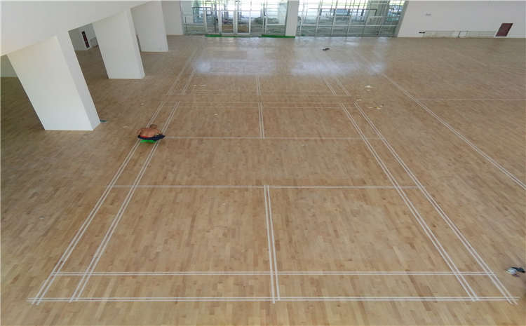 柞木NBA籃球場(chǎng)木地板主輔龍骨結構
